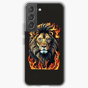 Lion head in flames Design Samsung Galaxy Soft Case RB0712