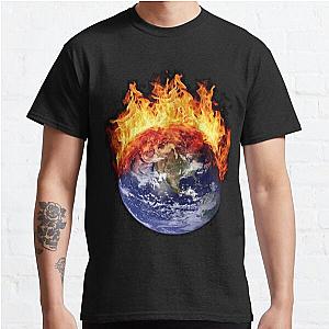 EARTH IN FLAMES Graphic  	 Classic T Shirt RB0712