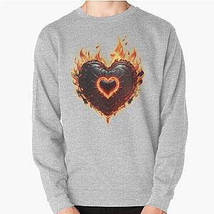 Heart in Flames  Pullover Sweatshirt RB0712