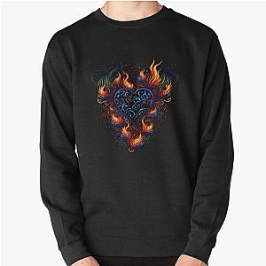 Heart in flames Pullover Sweatshirt RB0712