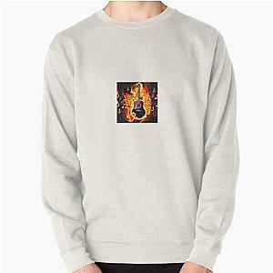 Guitar in flames Pullover Sweatshirt RB0712