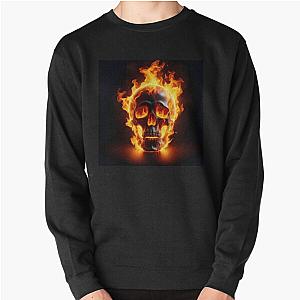 Skull in Flames Pullover Sweatshirt RB0712