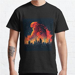 Dinosaur in a city in flames Classic T Shirt RB0712