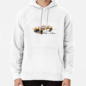 Police car in flames Pullover Hoodie RB0712