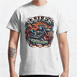 Motorcycle in Flames Classic T Shirt RB0712