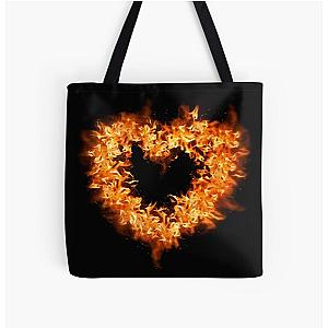 Heart in flames All Over Print Tote Bag RB0712