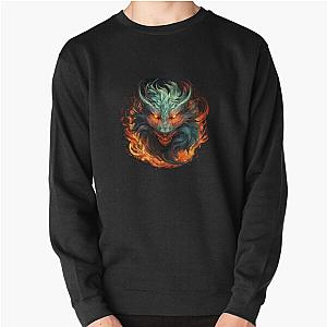 Dragon  in flames  Pullover Sweatshirt RB0712