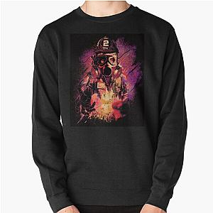 Firefighter in flames Pullover Sweatshirt RB0712