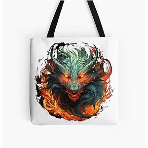 Dragon  in flames  All Over Print Tote Bag RB0712