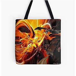 castle in flames All Over Print Tote Bag RB0712