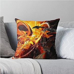 castle in flames Throw Pillow RB0712