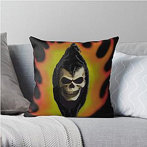 Reaper Head in Flames Throw Pillow RB0712