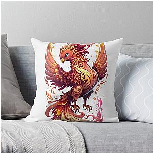 Phoenix in Flames Throw Pillow RB0712