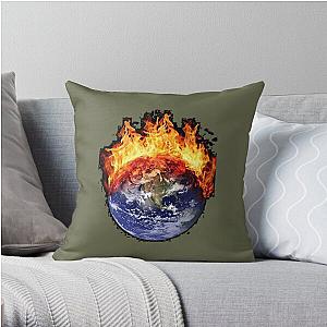 EARTH IN FLAMES Graphic  	 Throw Pillow RB0712