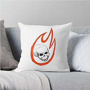 Skull in Flames  Throw Pillow RB0712