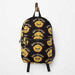 Happy Halloween In Flames   Happy Halloween In Flames Font Backpack RB0712