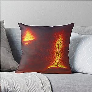 trees covered in flames Throw Pillow RB0712