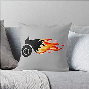 motorbike in flames Throw Pillow RB0712