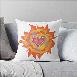 Heart in Flames Throw Pillow RB0712