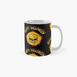 Happy Halloween In Flames   Happy Halloween In Flames Font Classic Mug RB0712