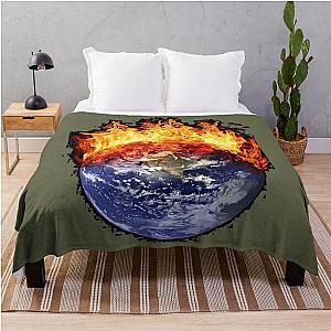 EARTH IN FLAMES Graphic  	 Throw Blanket RB0712