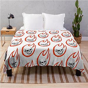 Skull in Flames  Throw Blanket RB0712