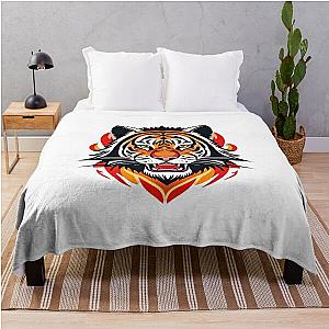 Tiger in Flames Design Throw Blanket RB0712