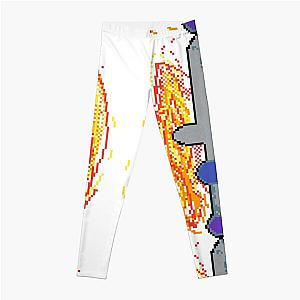 Pixel Art Jewelled Sword in Flames Leggings RB0712