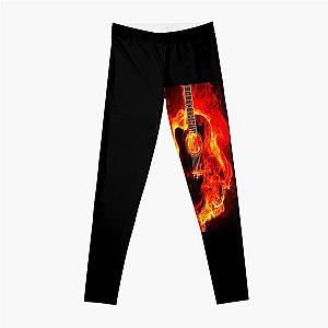 Acoustic Guitar In Flames Racerback Tank Top Leggings RB0712