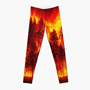 Forest covered in flames Leggings RB0712