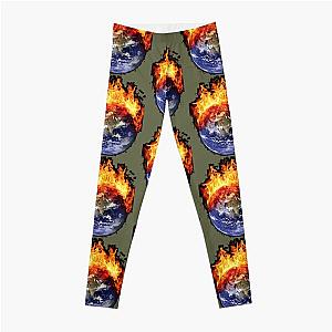 EARTH IN FLAMES Graphic  	 Leggings RB0712