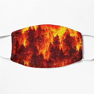 Forest covered in flames Flat Mask RB0712