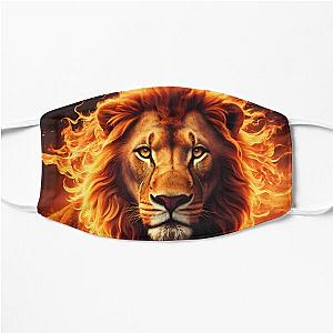 lion in flames Flat Mask RB0712