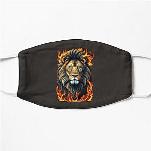 Lion head in flames Design Flat Mask RB0712