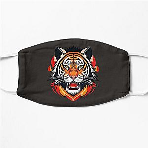 Tiger in Flames Design Flat Mask RB0712