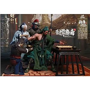 Inflames Three Kingdoms Tiger General Soul Divine Hero Guan Yunchang Guan Yu Scraping Bone Therapy Venue Figure Toy
