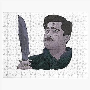 Inglourious Basterds starring Brad Pitt Aldo Raine Want My Scalps Jigsaw Puzzle
