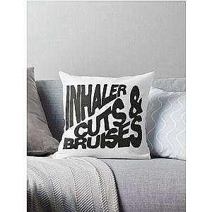 Inhaler Cuts and Bruises Album Cover  Throw Pillow