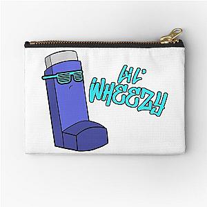 It Ain't Easy Being Wheezy Funny Asthma Inhaler Lil' Wheezy Design Zipper Pouch