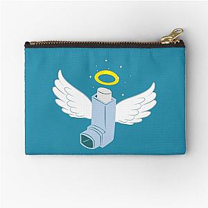 All Hail The inhaler, Asthma- Emotional Support Chronic Illness Humor Zipper Pouch