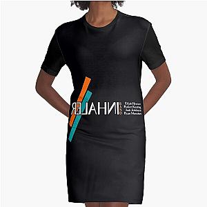 Inhaler Text Art Graphic T-Shirt Dress