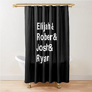 Inhaler Aesthetic Band Members Black Shower Curtain