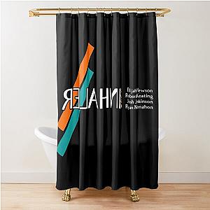 Inhaler Text Art Shower Curtain