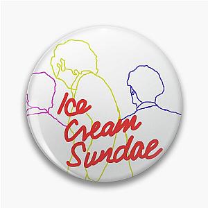 inhaler dublin ice cream sundae indie band neon outline white Pin