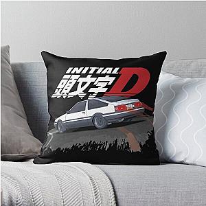 Initial D  AE86 - JDM Mountain Downhill Night Ride Drift Racing - Takumi Fujiwara Throw Pillow RB2806