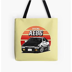 RED SUN VINTAGE INITIAL D AE86 All Over Print Tote Bag RB2806