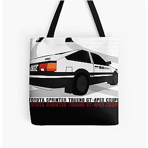 Initial D Takumi's AE86 Sprinter TRUENO All Over Print Tote Bag RB2806