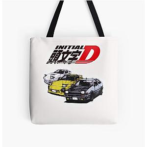 Initial D AE86 &amp; RX7 Sketch  All Over Print Tote Bag RB2806