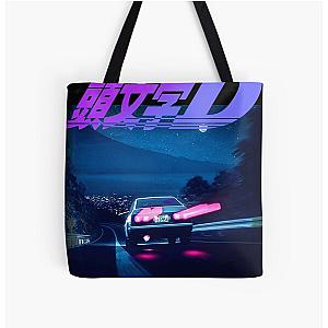 Initial D Neon AE86 All Over Print Tote Bag RB2806