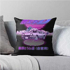 Initial D AE86 RETRO SYNTHWAVE Throw Pillow RB2806